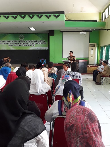 Foto Kegiatan Pelantikan dan Serah Terima Jabatan Wakil Ketua STAIN Watampone Masa Jabatan 2017-2021