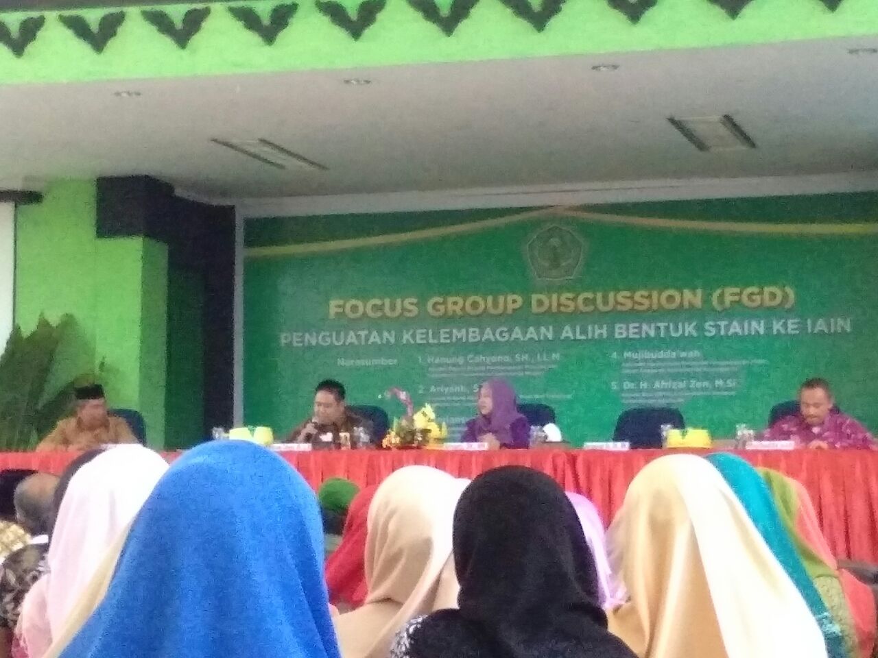 Foto Kegiatan FGD Transformasi Kelembagaan STAIN ke IAIN