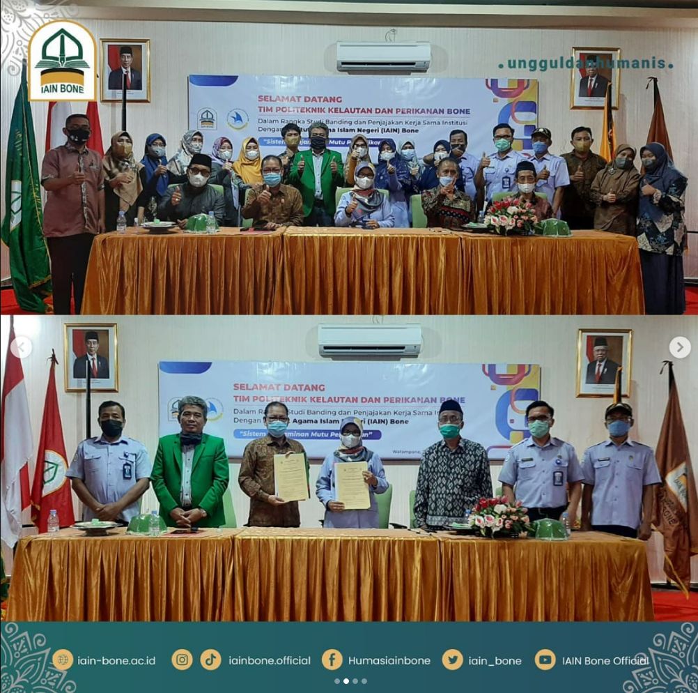 Rektor IAIN Bone Terima Kunjungan Poltek KP Bone untuk Studi Banding dan Penjajakan Kerja Sama