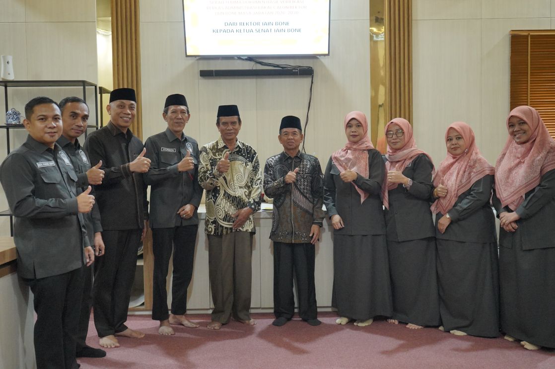 Panitia Serahkan Dokumen 6 Calon Rektor IAIN Bone, Penjaringan Masuki Tahap Penilaian Senat